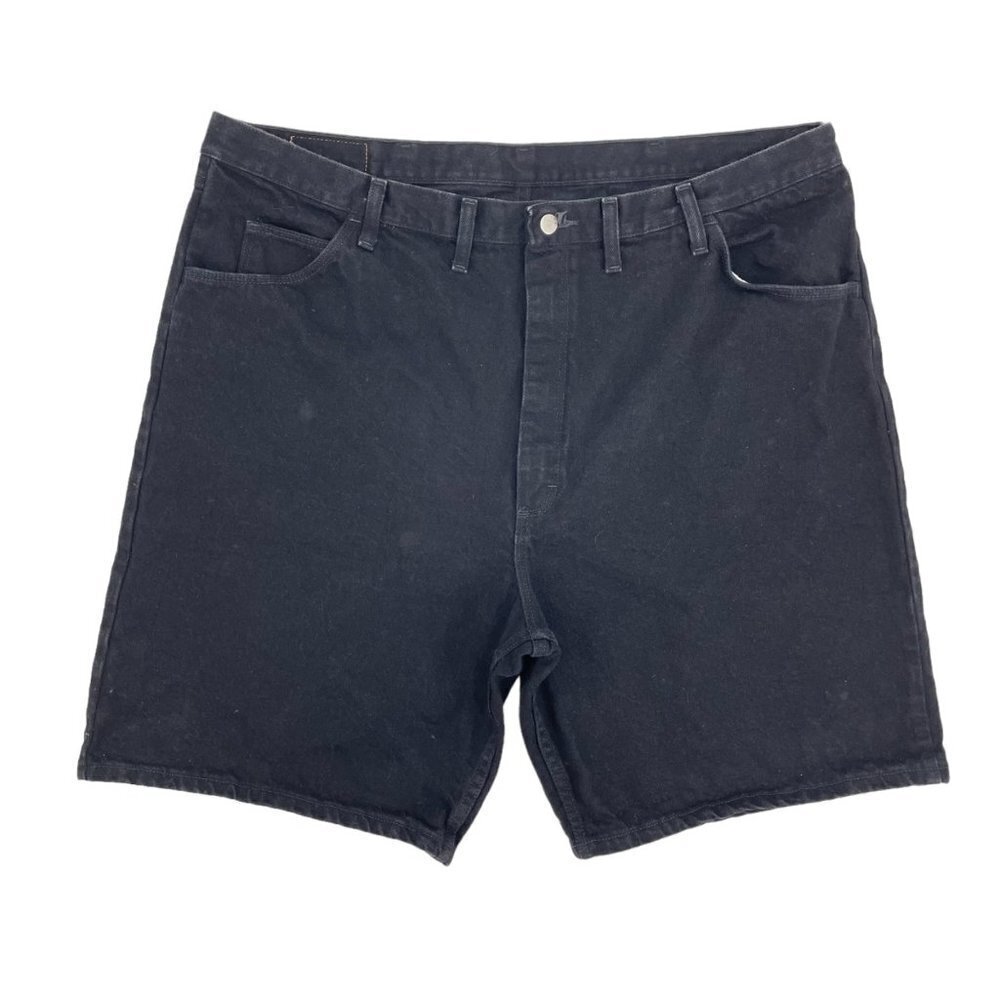 Wrangler Black Relaxed Fit Jean Shorts Mens Size 44 Pockets 100% Cotton Casual
